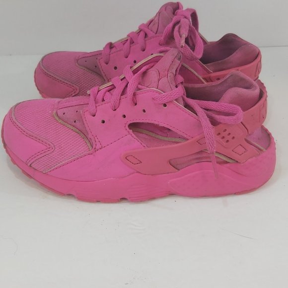 NIKE | Girls Huarache Run Sneakers Laser Fuchsia Pink Size 1 - Picture 4 of 9